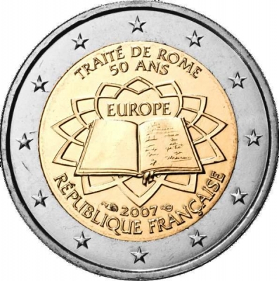 foto 2007 Francia - 2 Euro Trattati di Roma