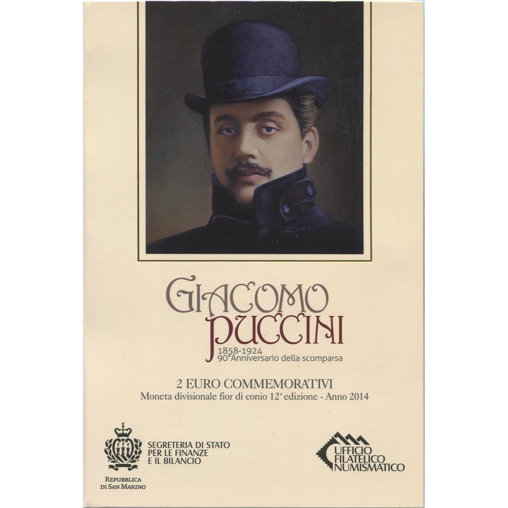 foto 2014 San Marino - 2 Euro 90° anniversario della scomparsa di Giacomo Puccini