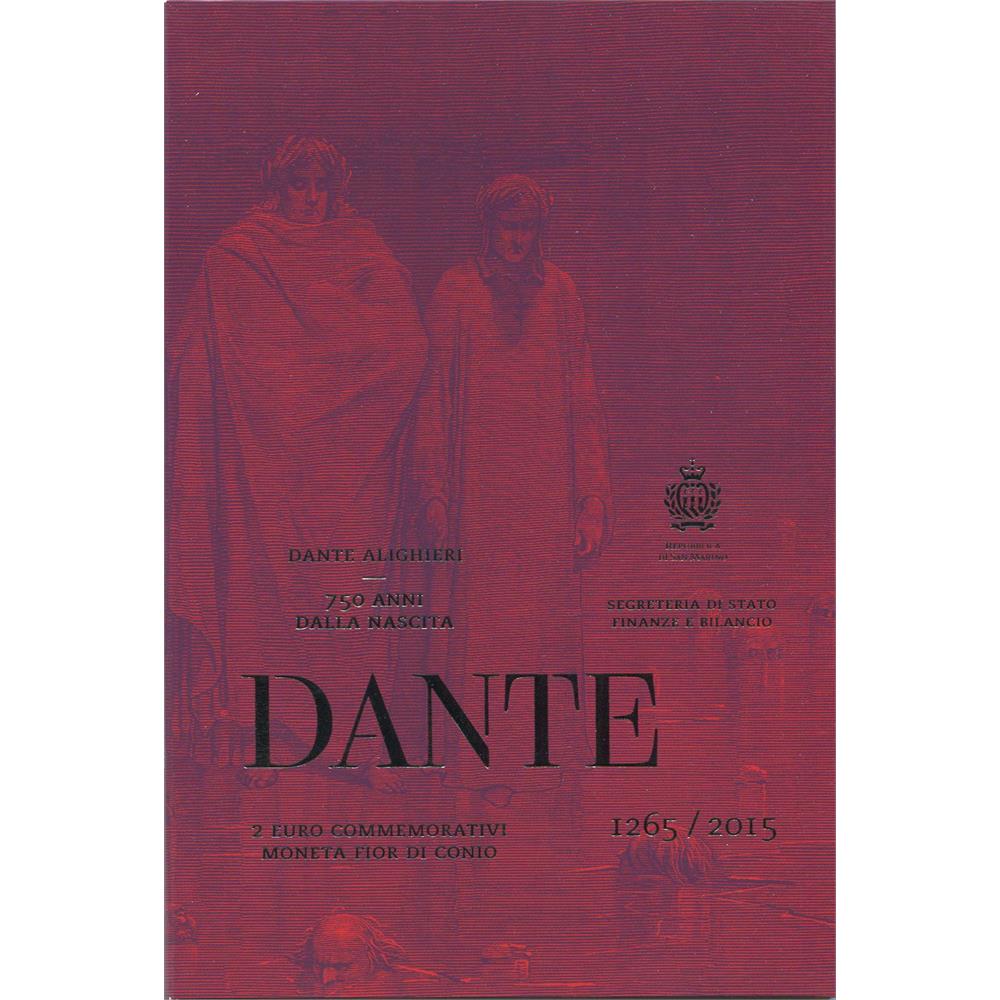foto 2015 San Marino -  2 Euro 750° anniversario nascita Dante Alighieri