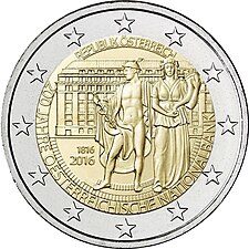 foto 2016 Austria - 2 Euro 100° anniversario della banca nazionale Austriaca