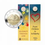 foto 2016 Malta - 2 Euro Bambini - Amore serie  Dai Bambini con Solidarietà  in blister