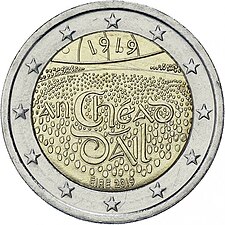 foto 2019 Irlanda - 2 Euro 100º anniversario della prima riunione del Dáil Éireann