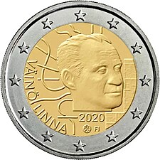 foto 2020 Finlandia - 2 Euro 100º anniversario della nascita di Väinö Linna