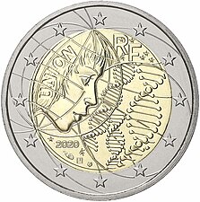 foto 2020 Francia - 2 Euro Ricerca medica