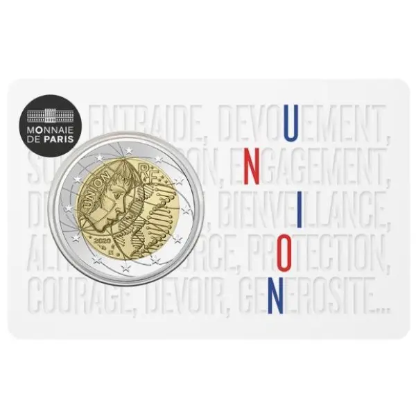 foto 2020 Francia - 2 Euro Ricerca medica coincard - terzo tipo - (UNION)