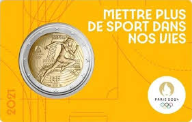 foto 2021 Francia - 2 Euro Olimpiadi Parigi 2024 coincard (coincard gialla)