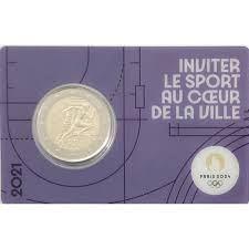 foto 2021 Francia - 2 Euro Olimpiadi Parigi 2024 coincard (coincard viola)
