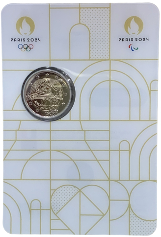 foto 2024 Francia - 2 Euro La torcia olimpica ai Giochi di Parigi 2024 coincard