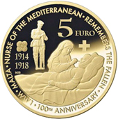 foto Malta 2014 - 5 euro 100° Anniversario I Guerra Mondiale