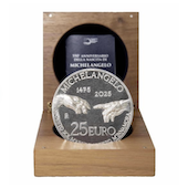 foto 2025 Italia - 25 Euro 550° Anniversario della nascita di Michelangelo (1 KG IN ARGENTO)