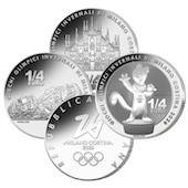 foto 2025 Italia - 0,25 euro Milano/Cortina 2025 (collezione 3 monete)