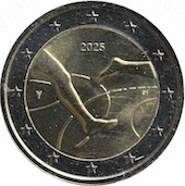 foto 2025 Finlandia - 2 euro 100º anniversario della gara di atletica Finlandia-Svezia (da rotolino)