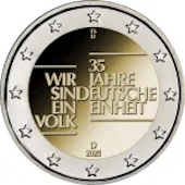 foto 2025 Germania - 2 euro 35º anniversario della Riunificazione tedesca (zecca G)
