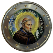 foto Italia 2026 - 2 Euro 800º anniversario della scomparsa di San Francesco d'Assisi