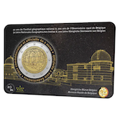 foto Belgio 2026 - 2 Euro 50º anniversario dell'Istituto geografico nazionale e 200º anniversario dell'Osservatorio Reale del Belgio (coincard lato francese)