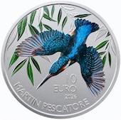 foto San Marino 2026 - 10 euro Fauna di San Marino: Martin pescatore